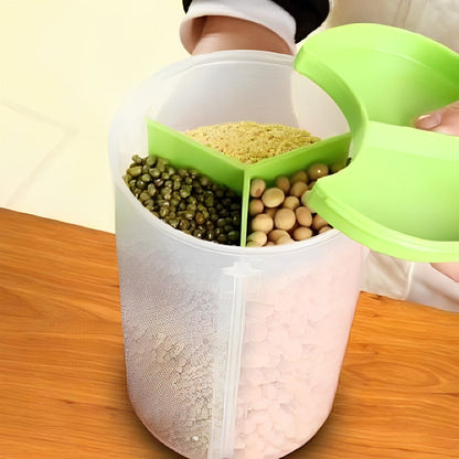 3 Portions Air Tight Storage Container for Multipurpose Use